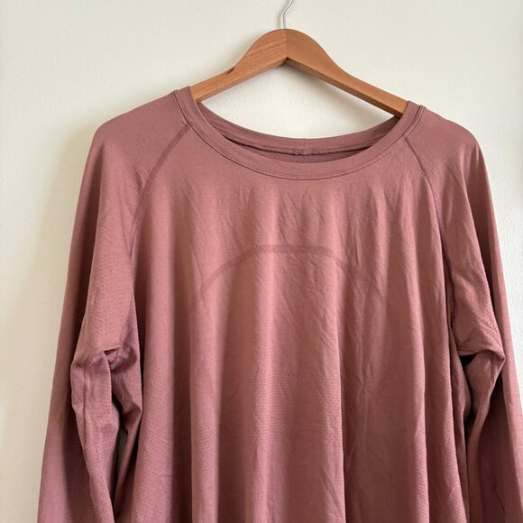 Lululemon Athletic Swiftly Tech Long Sleeve Shirt 2.0 Spiced Chai Women’s Sz 18 - Picture 3 of 8